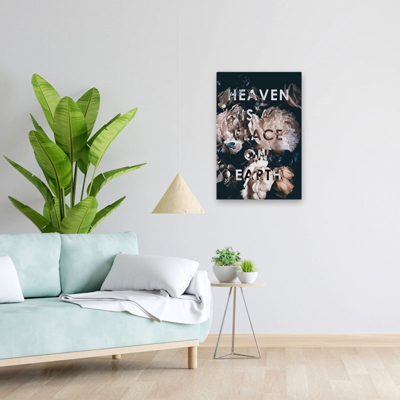 Heaven Is A Place - Inspirational Design Type Art, H 24 po x l 16 po