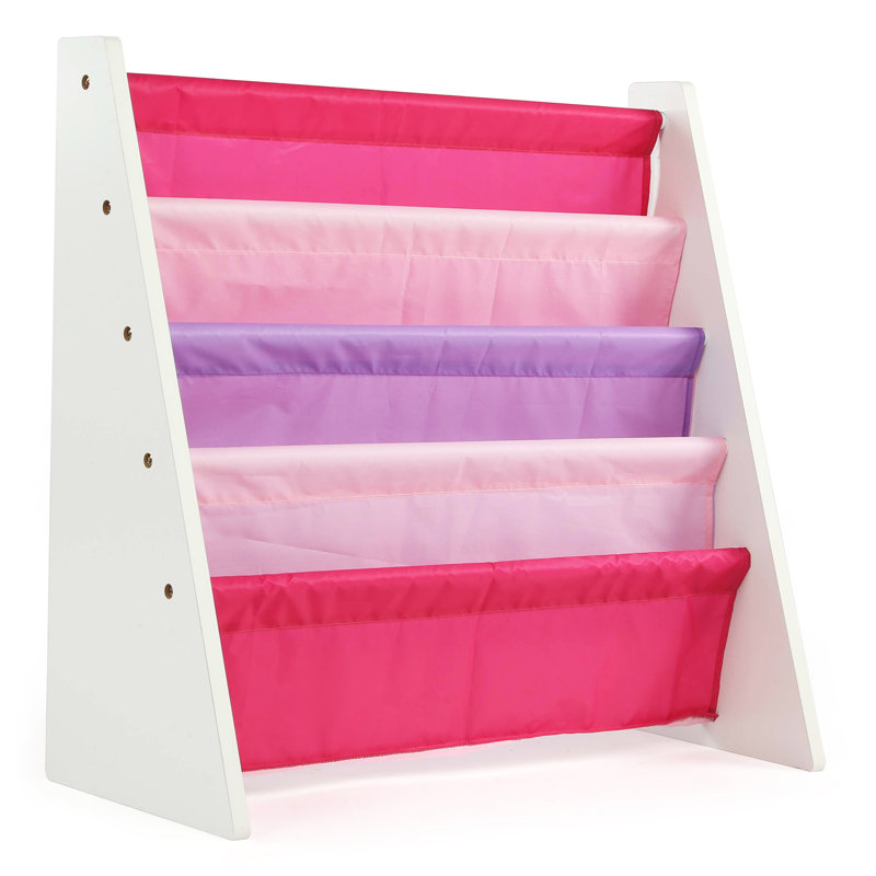 Présentoir de livres pour enfants Hoeft, Blanc / rose / mauve