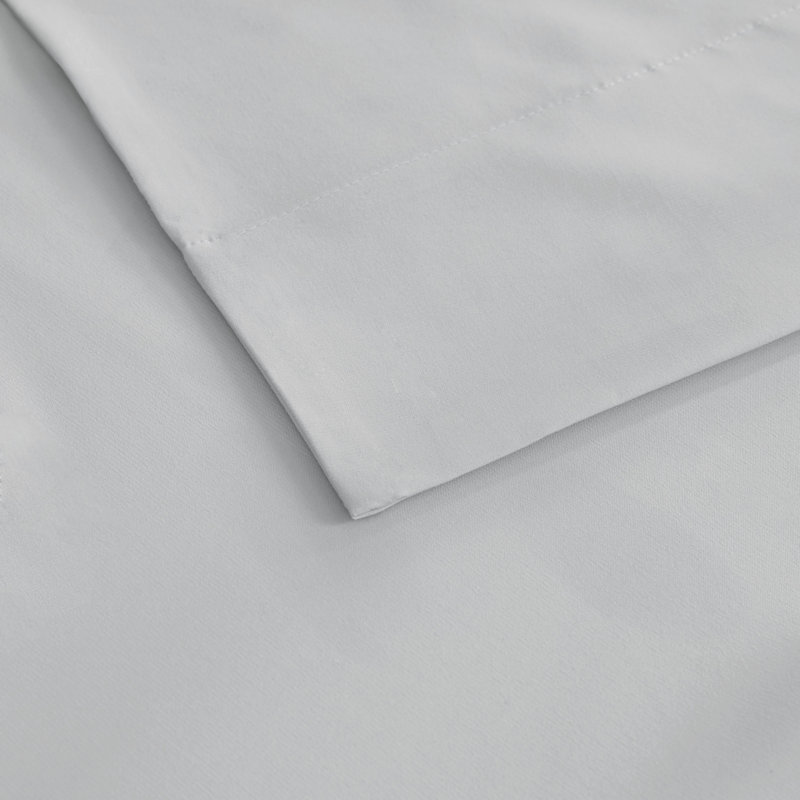 Light Grey Queen Woven Microfiber Sheet Set