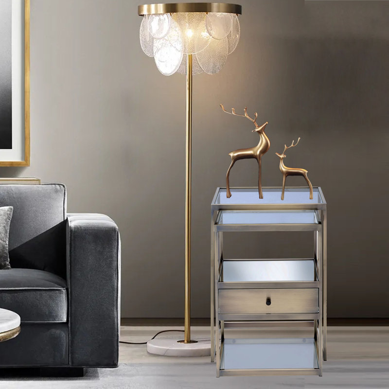 Berthild 15'' W Metal Nightstand