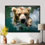 Ourson nageant dans le lac - Art mural-2133431955-2133431959