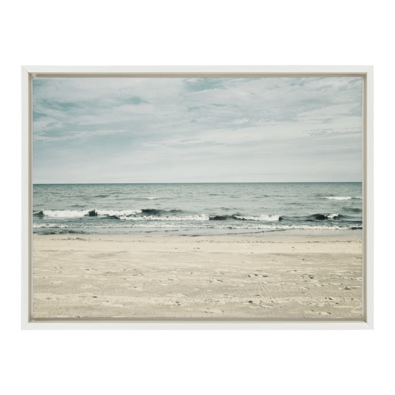 «Beach 2» par Emiko et Mark Franzen, reproduction d'art sur toile encadrée, H 18 po x l 24 po x P 1,62 po, Cadre gris