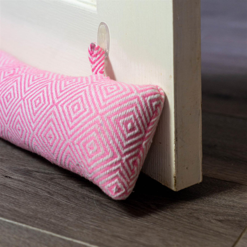 Nicola Spring - Chevron Draught Excluder - 80cm, Pink