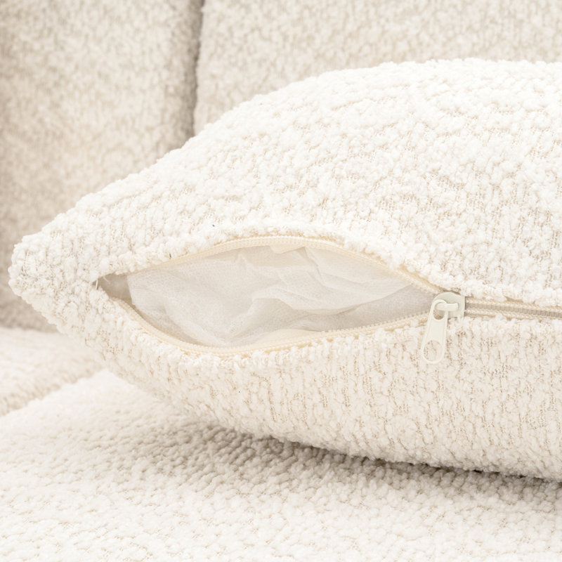 144" Beige For Living Space Decoration - Two Chaise Lounges, Five Pillows, -Combinable, Fine Textured Fabric, Support Room Unit Piece Group Lounges & Back To Arrange, Cloth, Dependable Backing System