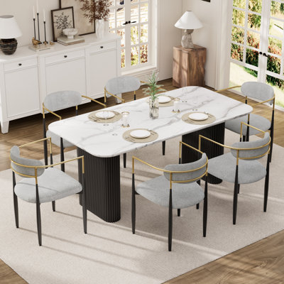 Ensemble de table de salle à manger Marble