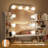 Narien Makeup Vanity With LED Lighted Mirror & Power Outlet for Bedroom-2005525902