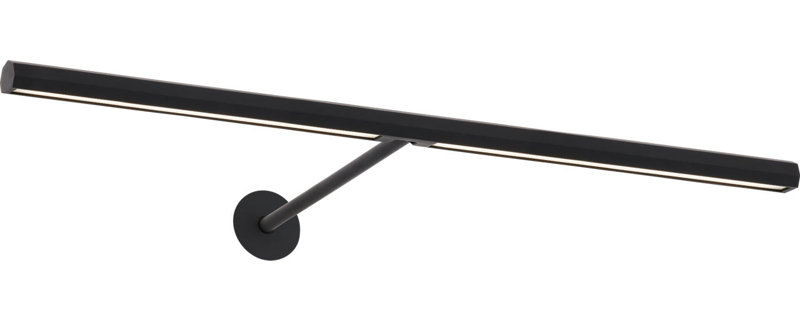Plural Faceted Picture Light, Nightshade Black, 0.7" H x 18" W x 8.9" D, 13.5