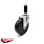5 Inch Hard Rubber Wheel Swivel 1-1/8 Inch Expanding Stem Caster Set 2 Brake SCC/SCC-EX20S514-HRS-2-TLB-2-MTG43