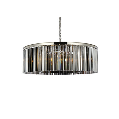 Lustre cylindrique unique à 10 lumières Yazmin