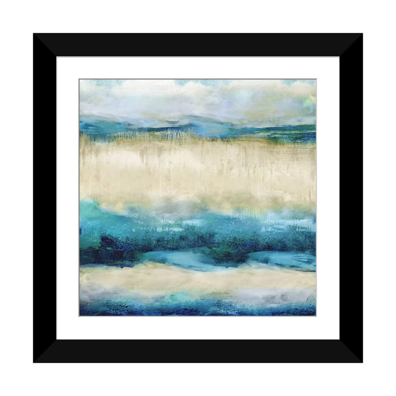 «Close to the Edge I», reproduction sur toile, H 24 po x l 24 po x P 1 po, Papier beaux-arts encadré noir, Blanc