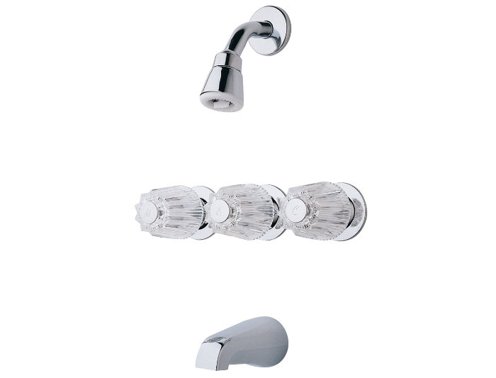 Robinet de baignoire et de douche à double fonction avec garniture