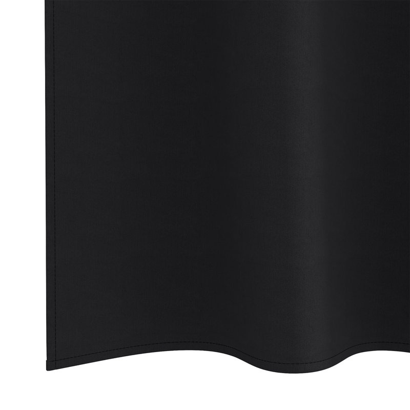 Tacorian Curtain Pair, 140cm Width x 175cm Drop, Black