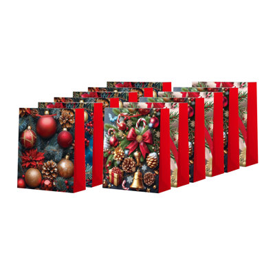 Christmas Gift Bags (Ornaments) (Asstd) (X-Large) - Set Of 12
