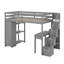 Lit mezzanine simple avec tiroirs, bureau et escalier-1215829414