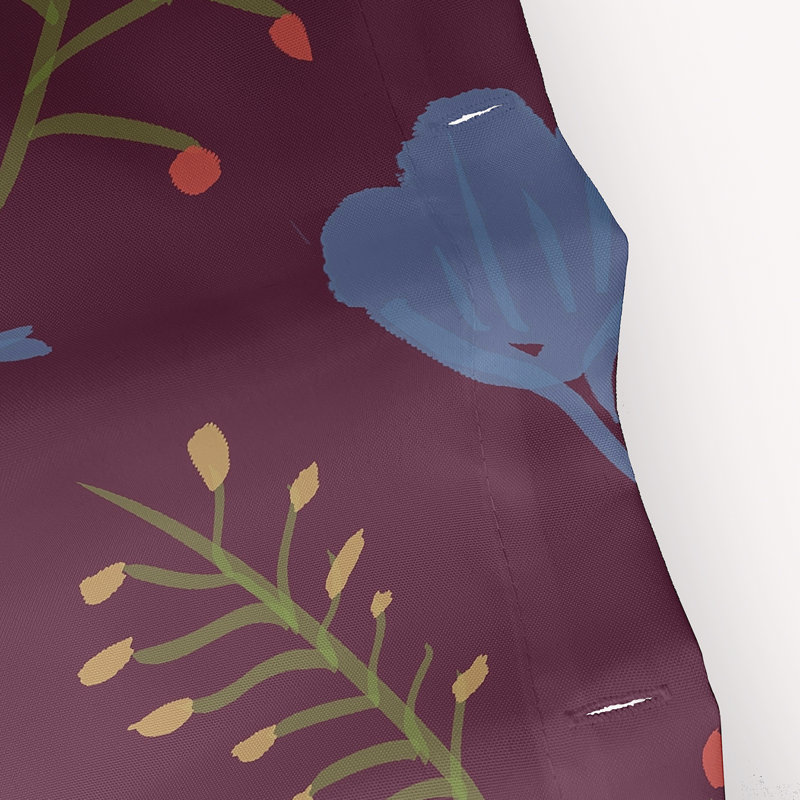 Slezak Polyester Spring Blooms Floral Single Shower Curtain, Purple