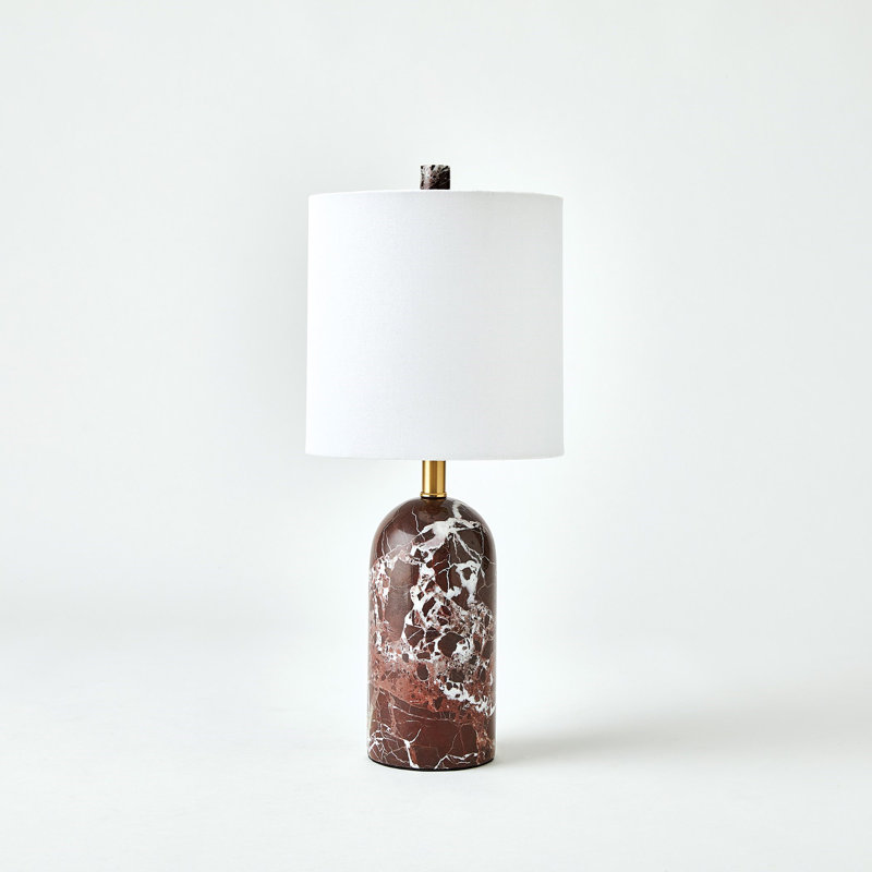 Lampe en marbre Callugu-Marron-Lg, H 18 po x l 8 po x P 8 po, 60 W