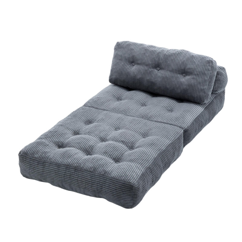 Fauteuil à billes en velours côtelé Compression, Gris