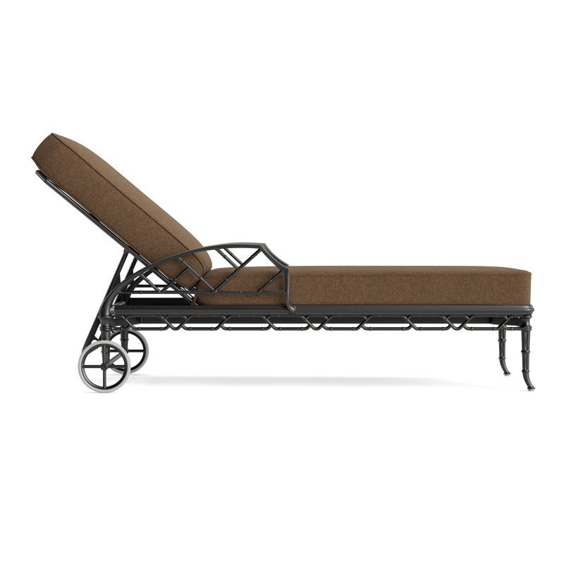 Calcutta Outdoor Chaise Lounge, Fusion Moccasian, Textured Pewter
