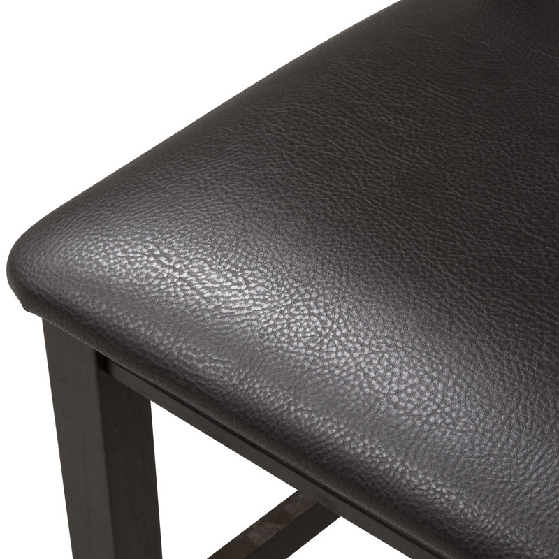 Aljona Upholstered Counter Stool with Solid Wood Frame