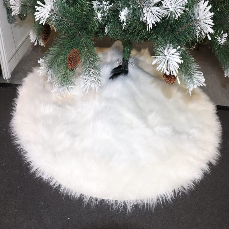 Andreq Faux Fur Tree Skirt, 95 cm