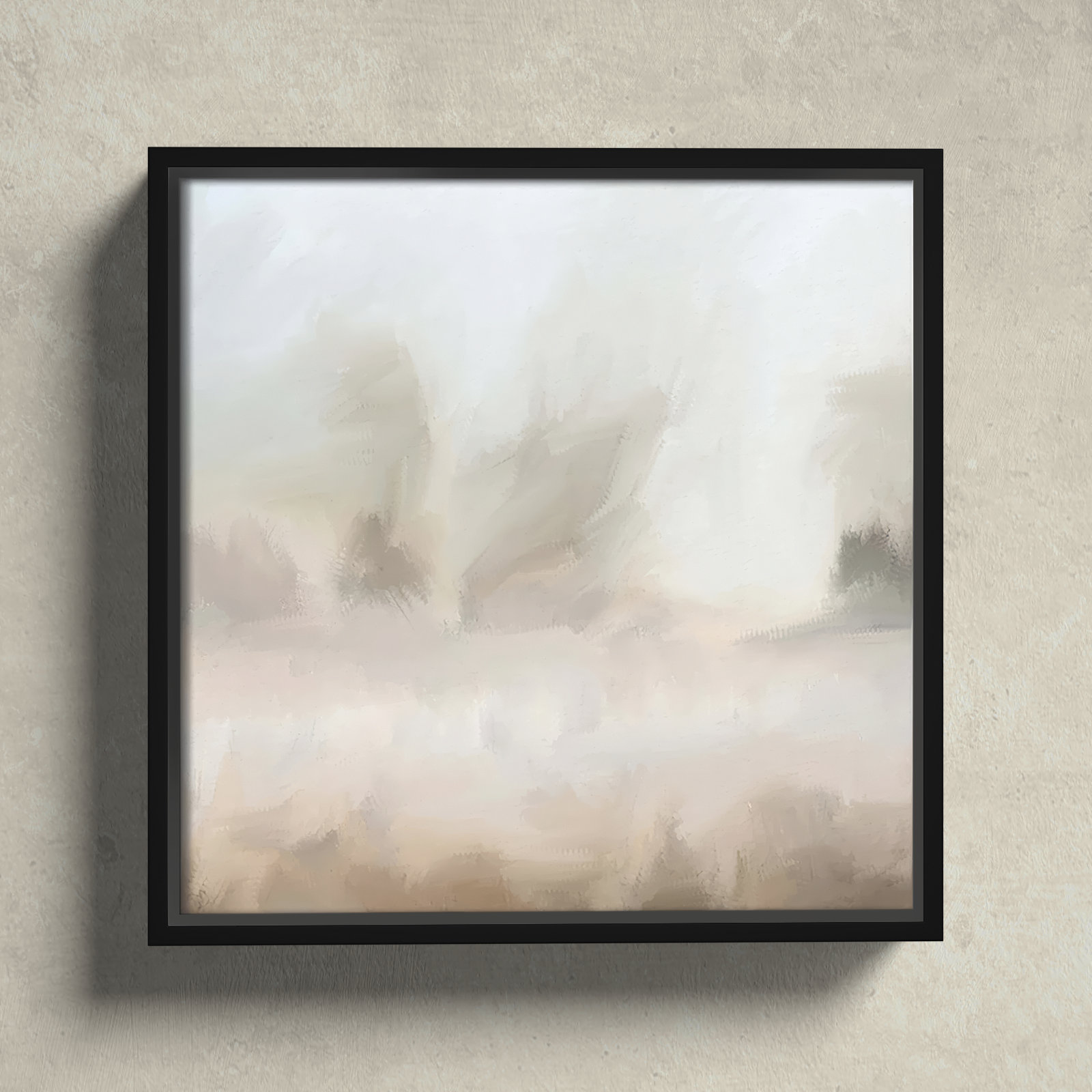 Bushwick "Mirage" Print, Black, 13.5" W x 13.5" H