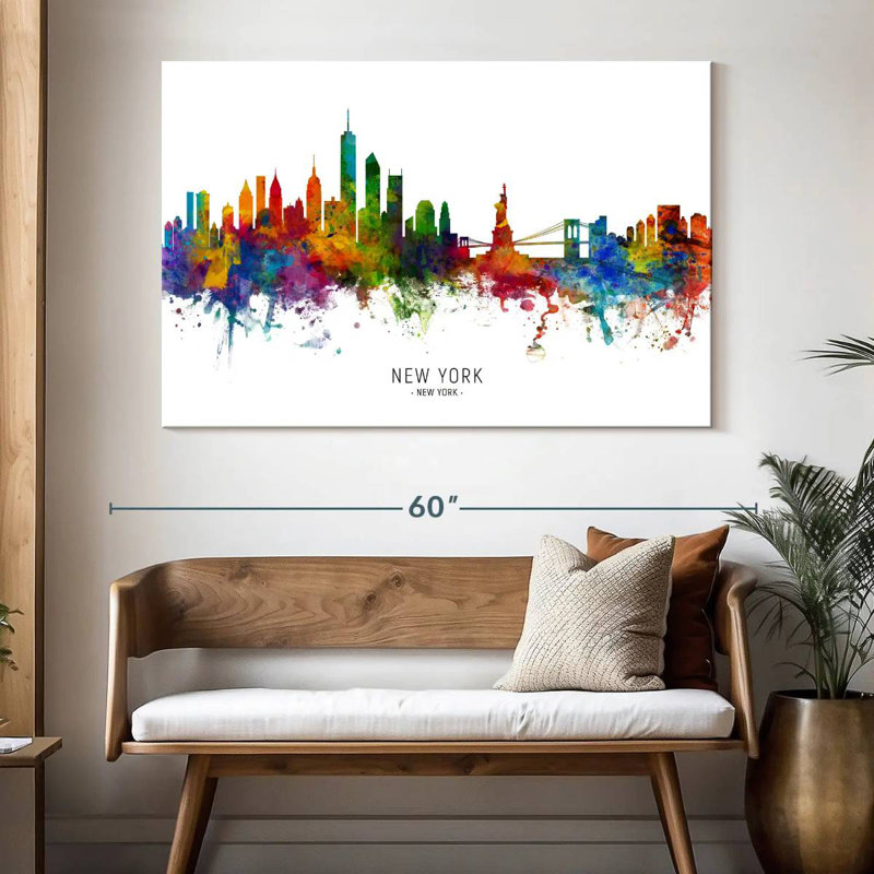 Sireci Vibrant New York Skyline I, 34" H x 51" W