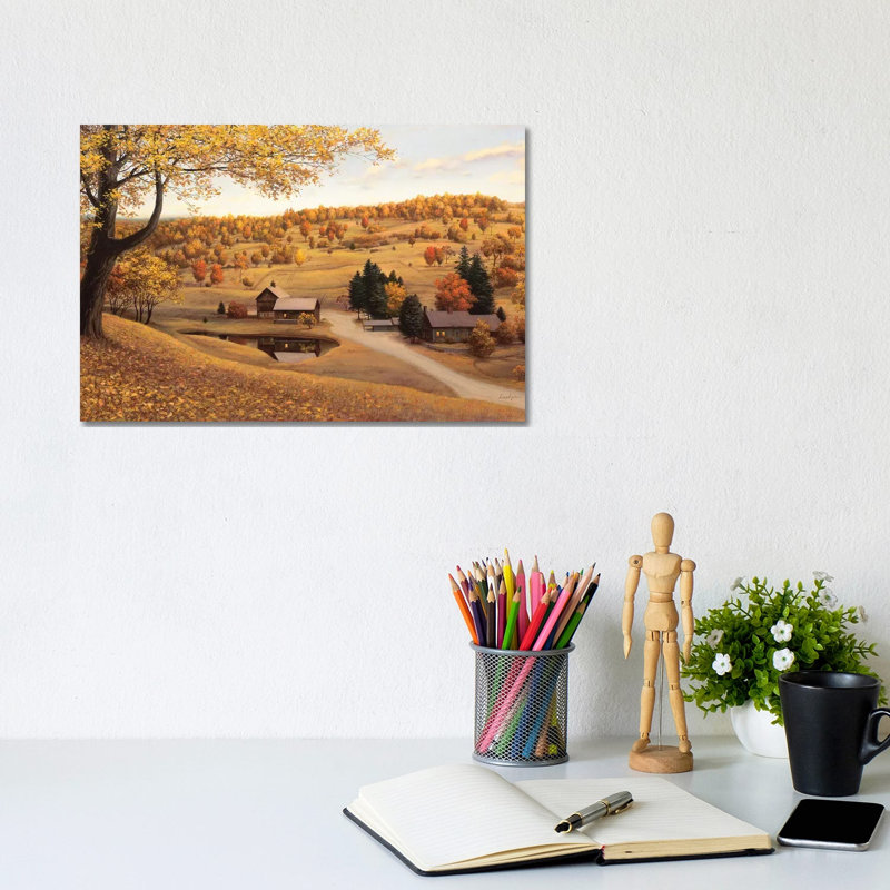 Vermont Farm 1 Piece Wrapped Canvas Wall Art, 20.32 cm H x 30.48 cm W