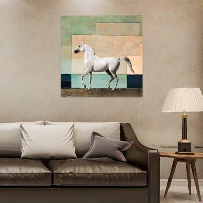 Art abstrait cheval contemporain abstrait