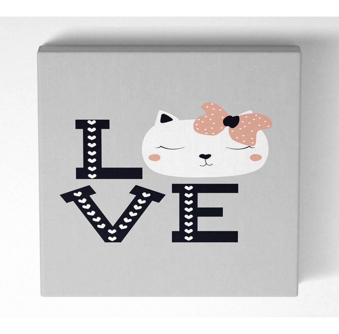 Love Cat - Kunstdrucke auf Leinwand - Wrapped Canvas