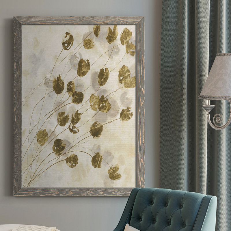 Maikol " Elegance In Bloom IV ", Grey, 43.5" H x 31.5" W x 1" D