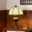 Petite lampe de table moderne en bois massif noir avec abat-jour en polyester pour le salon de la chambre à coucher, ampoule incluse-421436007-421436004