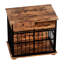 Cage fonctionnelle pour chien avec tiroir et rangement, structure en fer, base en bois massif à cage moyenne et grande, profondeur de 35,27 pouces, convenant à l'entraînement des chiots