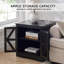 Farmhouse End Table with Charging Station - Nightstand with 2 Outlets & 2 USB Ports - Vintage Industrial Side Table-1475394302-1460495411