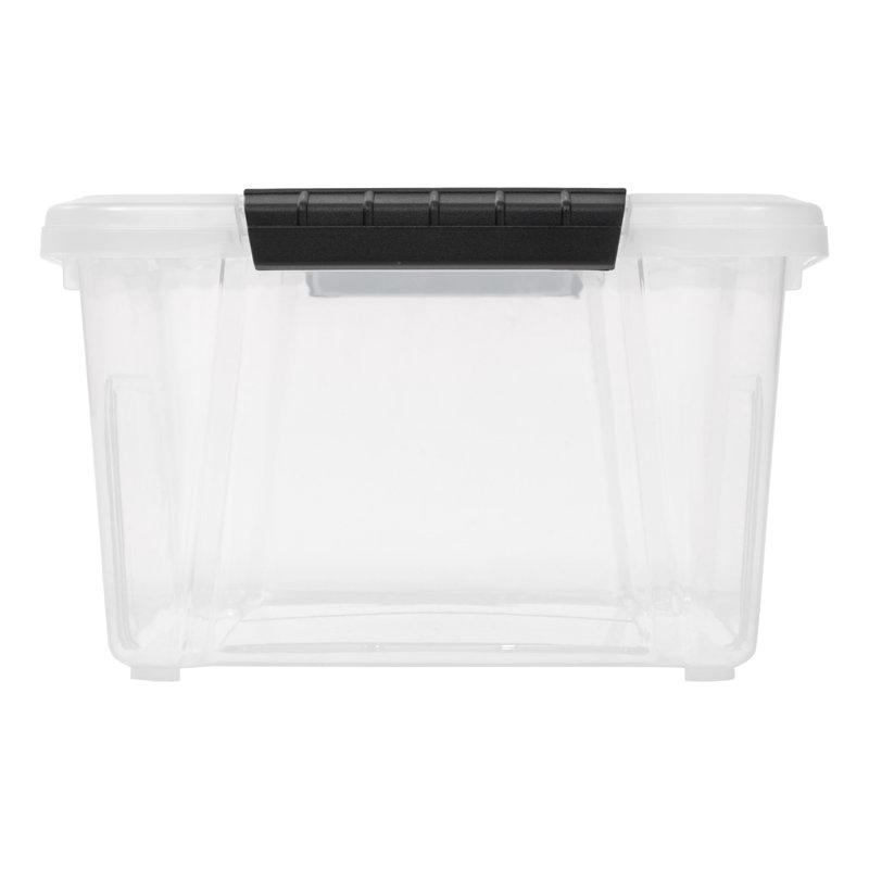 Contenant de rangement IRIS, Blanc transparent, H 6,5 po x l 11 po x P 16,5 po