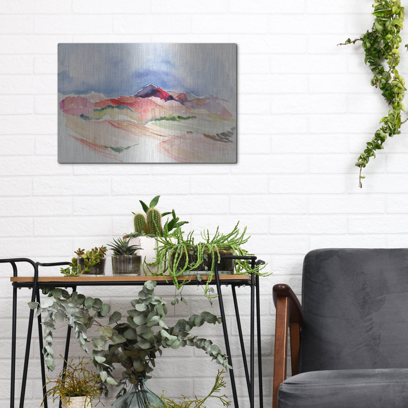 Art mural en métal «Desertscape» par Kristy Rice, H 12 po x l 16 po