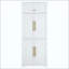 Armoire de cuisine Farmhouse avec 8 portes, armoire de rangement avec 4 tablettes réglables, tiroir caché, support à vin, armoire polyvalente pour la cuisine, la salle à manger et la salle de bain-117856653