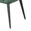 Banc Lila, siège en mousse, tissu touffeté vert sarcelle, pieds noirs de 47 po-129099807