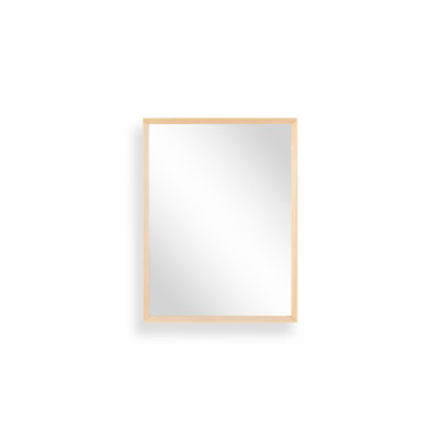 Alexeah Wood Flat Wall Mirror