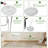 32" Round White Folding Cocktail Table, 43.3" Foldable Bar Height Party & Event Table, Set of 2
