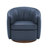 Modern Geniue Leather Swivel Barrel Chair-1219027508