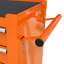 Chariot orange à 4 outils avec roulettes - construction stable en acier et utilisation sans effort - tiroir à roulement pour la gestion des outils de garage-544317050