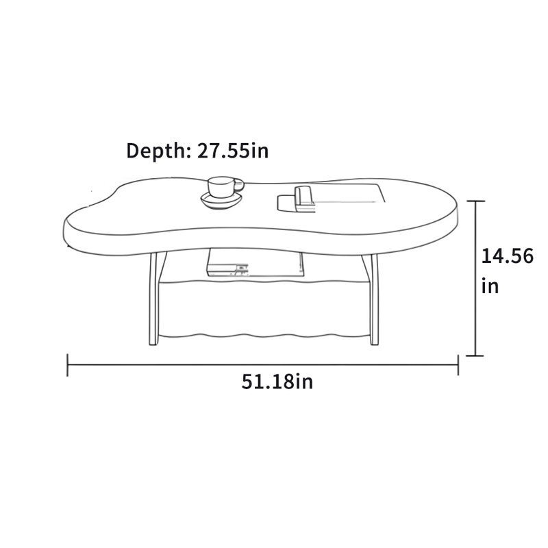Table basse de style crème