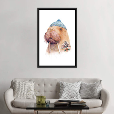 «Tigered Walrus» par Animal Crew - impression d'art graphique