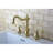 Kingston Brass Tudor Two-Handle 3-Hole Deck Mount Widespread Bathroom Faucet with Pop-Up Drain-11174828