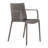 Arold 4Pcs Warm Grey Stackable Pp Armchair With Indoor/Outdoor Multi - Functional Table, Metal Legs  White, Khaki , All Weather, , , Non Slip, Ergonomic Design, Zero Maintenance, No Assembly, Slatted Back,-121505338