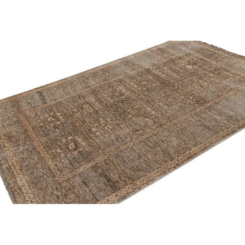 Rug & Kilim’S Tribal Rug In Beige-Brown With Geometric Patterns