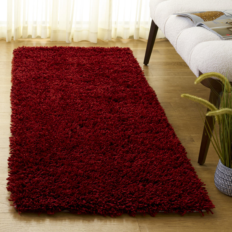 Assar Handmade Tufted Rust Area Rug, Runner 2'3" x 6'