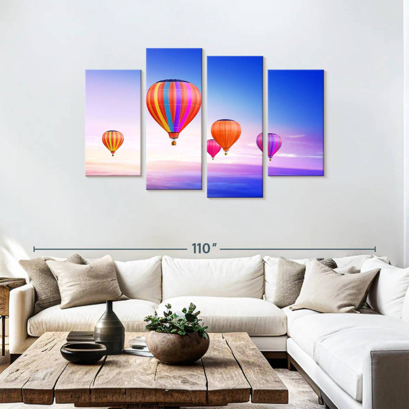Mehar Hot Air Balloon Scenery, 48" H x 75" W