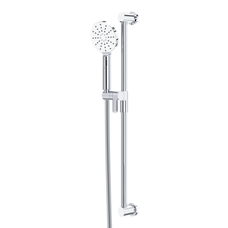 Ensemble de douche à main avec barre coulissante 31 po et douchette à 3 fonctions, Chrome chrome