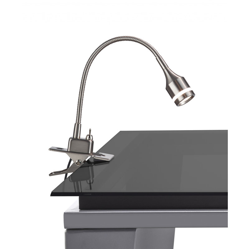 Lampe de bureau 14,5 po, Acier brossé